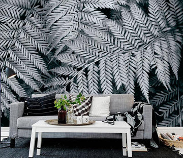 3D Black Leaves WC2306 Wall Murals