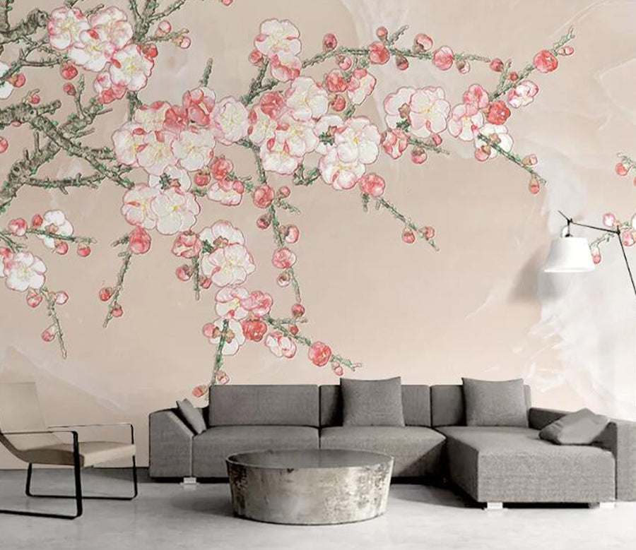 3D Red Plum Blossom WG635 Wall Murals