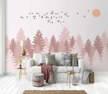 3D Forest Sun WC2152 Wall Murals