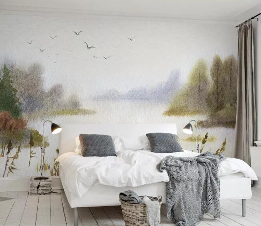 3D Mountain Bird WG557 Wall Murals