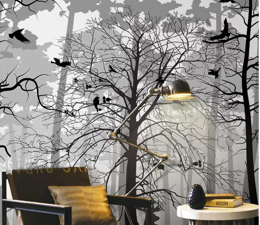 3D Night Forest WC1497 Wall Murals