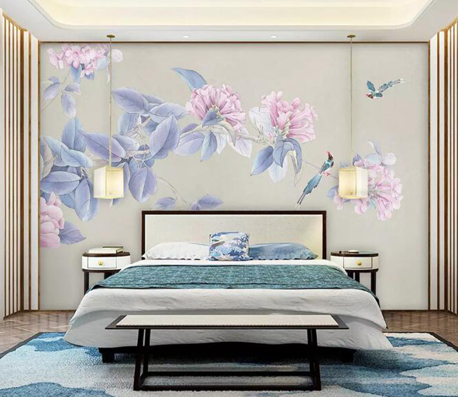 3D Blue Bird WG924 Wall Murals