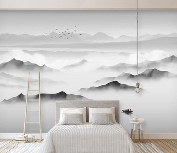 3D Mountain Cloud WC2312 Wall Murals