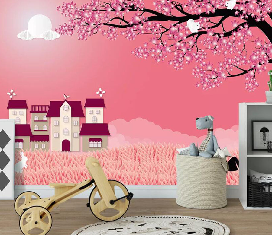 3D Villa Rabbit WC2482 Wall Murals