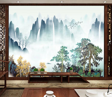 3D Mountain Peak WC1970 Wall Murals