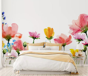 3D Red Lotus WG1253 Wall Murals