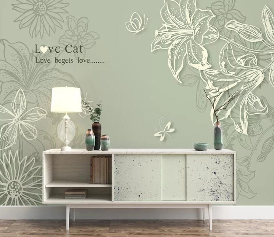 3D Doodle Flower WC2087 Wall Murals