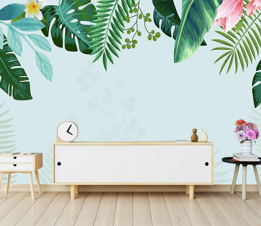 3D Leaves Flower WG257 Wall Murals