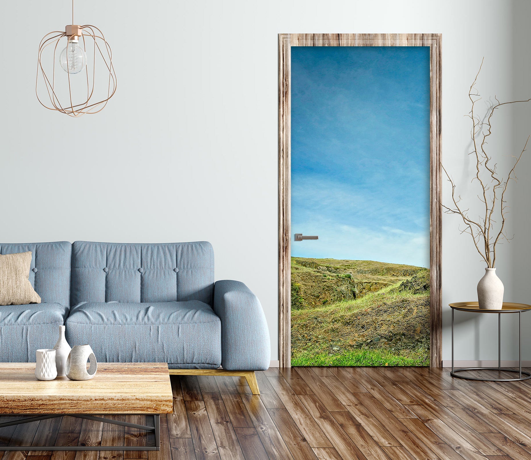 3D Grassy Hillside 110229 Kathy Barefield Door Mural