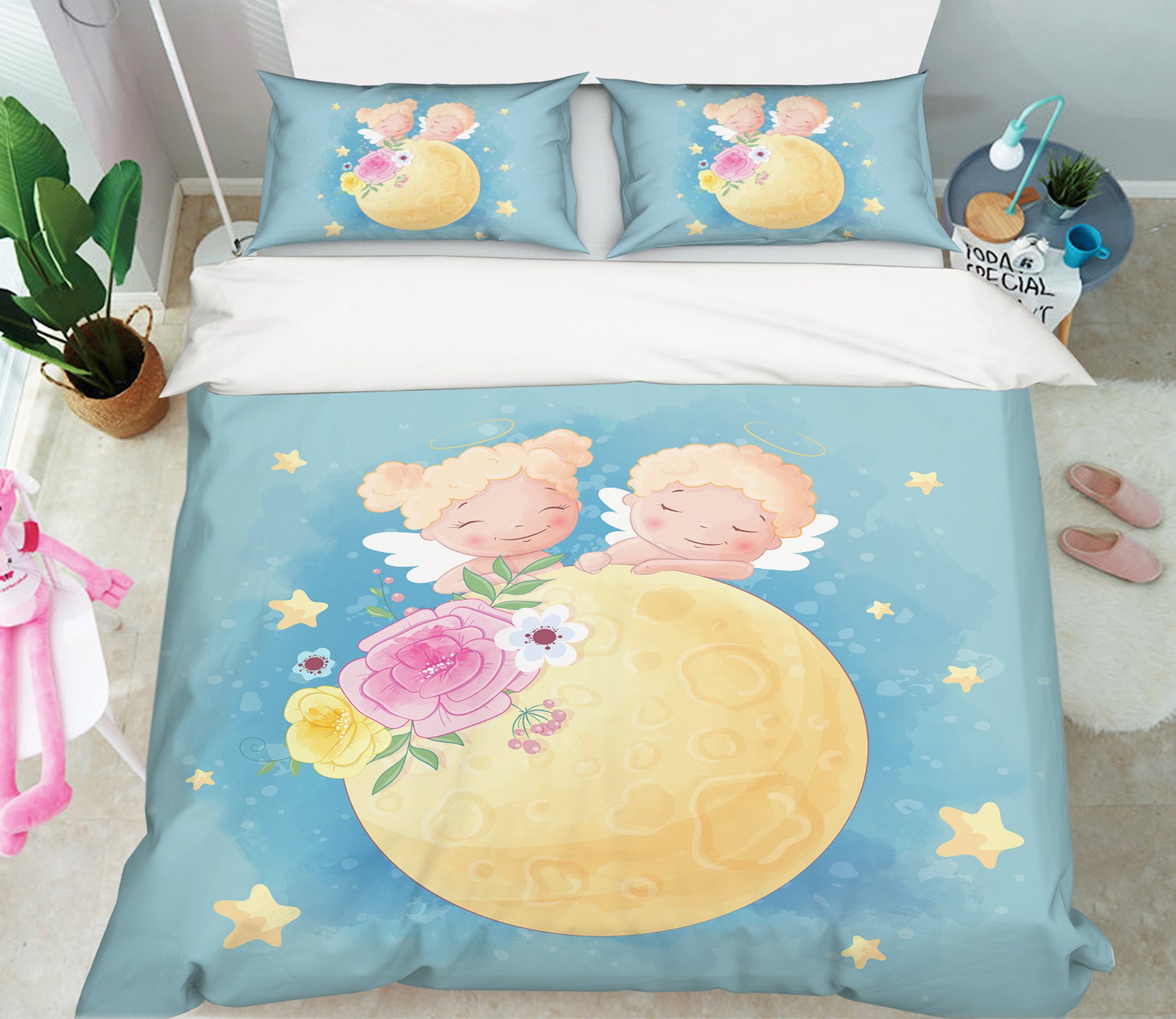 3D Moon Angel Doll 63207 Bed Pillowcases Quilt