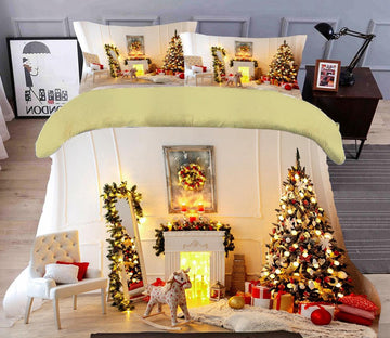3D Tree Gift 31217 Christmas Quilt Duvet Cover Xmas Bed Pillowcases