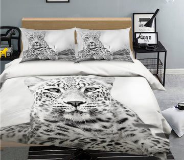 3D Grey Tiger 2004 Bed Pillowcases Quilt Quiet Covers AJ Creativity Home 