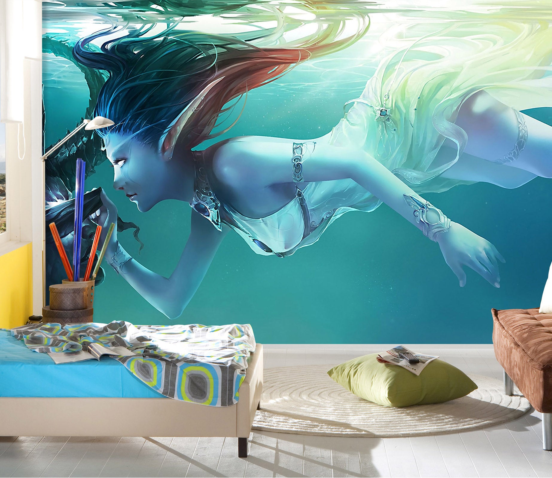 3D Girl Alien 1698 Wall Murals