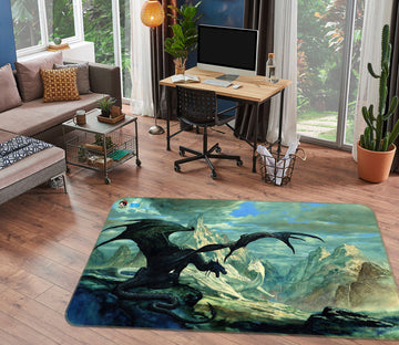 3D Dragon Snow Mountain 5159 Ciruelo Rug Non Slip Rug Mat