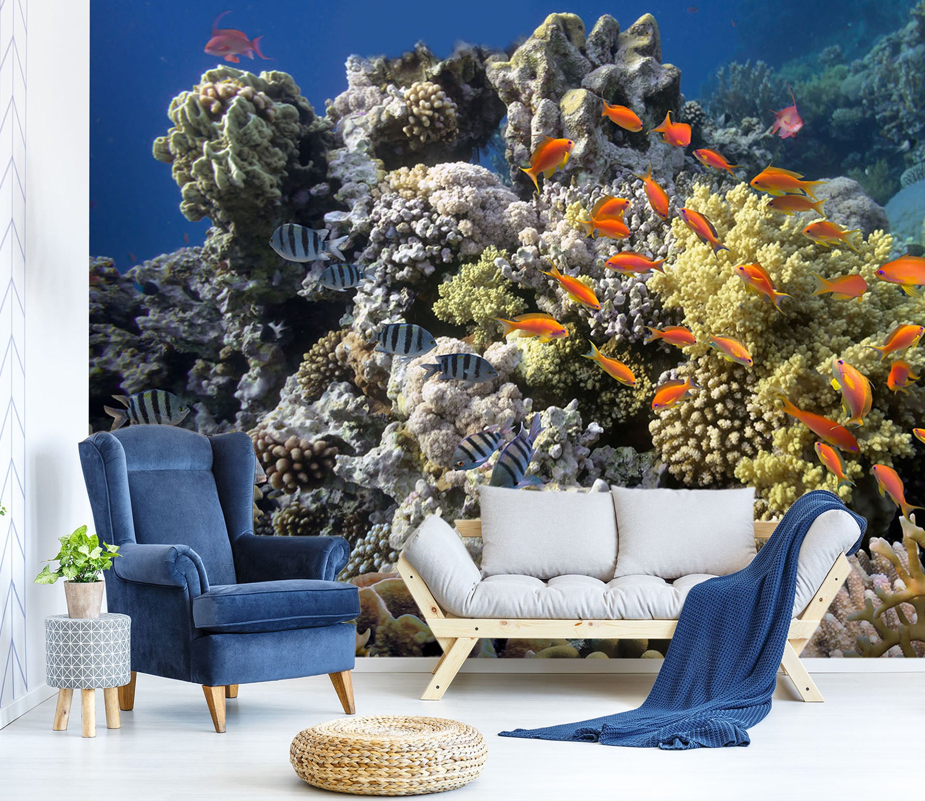 3D Coral Fish 193 Wall Murals