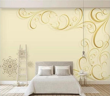 3D Golden Pattern 038 Wall Murals Wallpaper AJ Wallpaper 2 