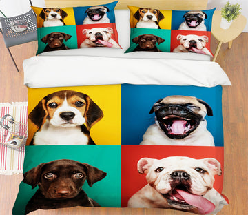 3D Dog 67014 Bed Pillowcases Quilt