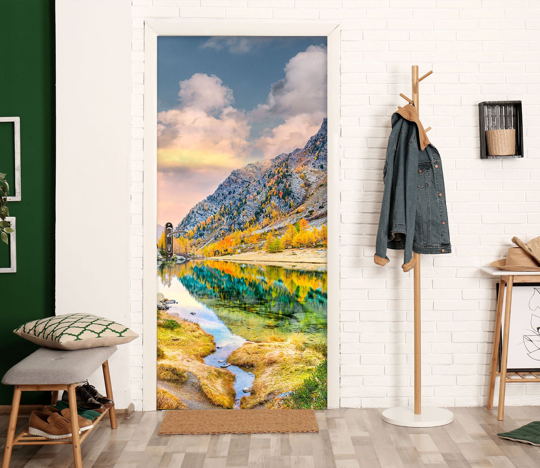 3D River Mountains 11420 Marco Carmassi Door Mural