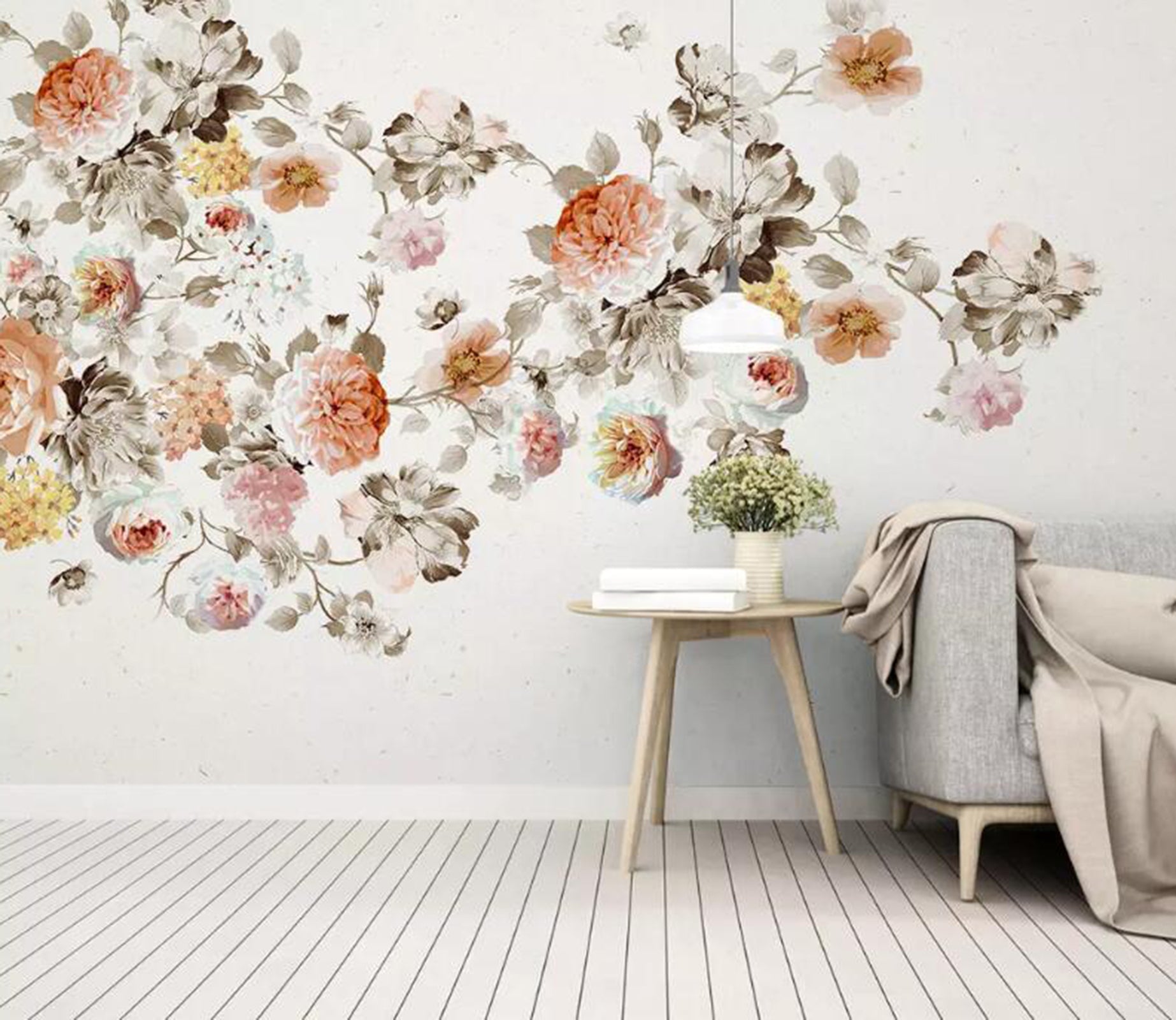 3D Colored Flowers WG70 Wall Murals Wallpaper AJ Wallpaper 2 