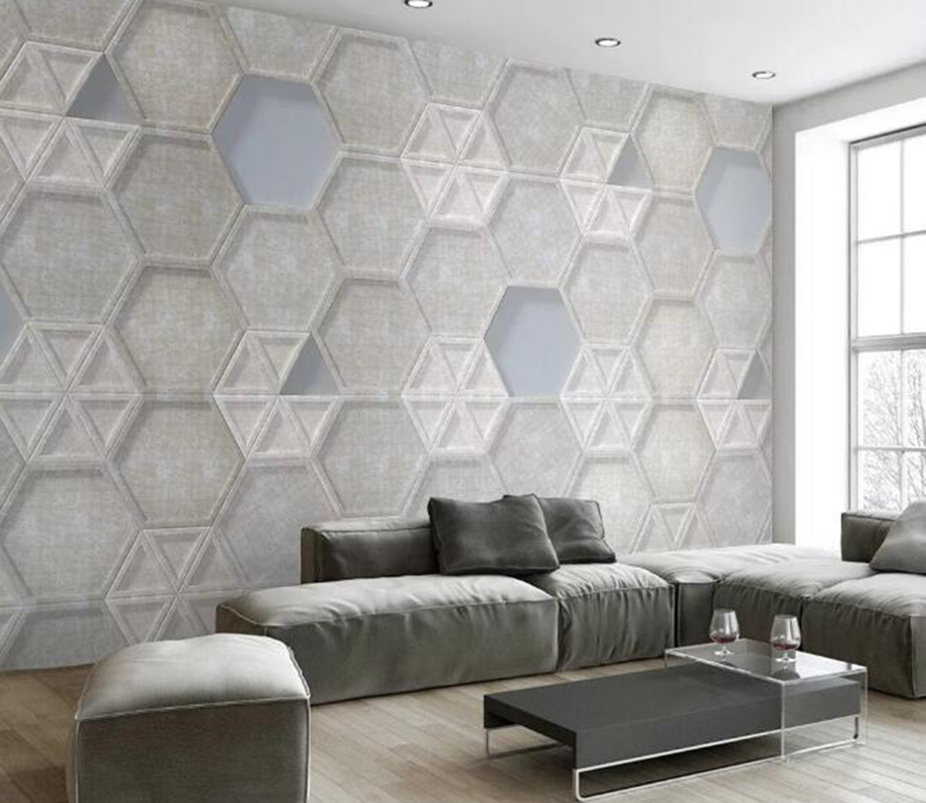 3D Colored Geometric Pattern WG29 Wall Murals Wallpaper AJ Wallpaper 2 