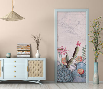 3D Plant Cactus Flowers 118112 Andrea Haase Door Mural