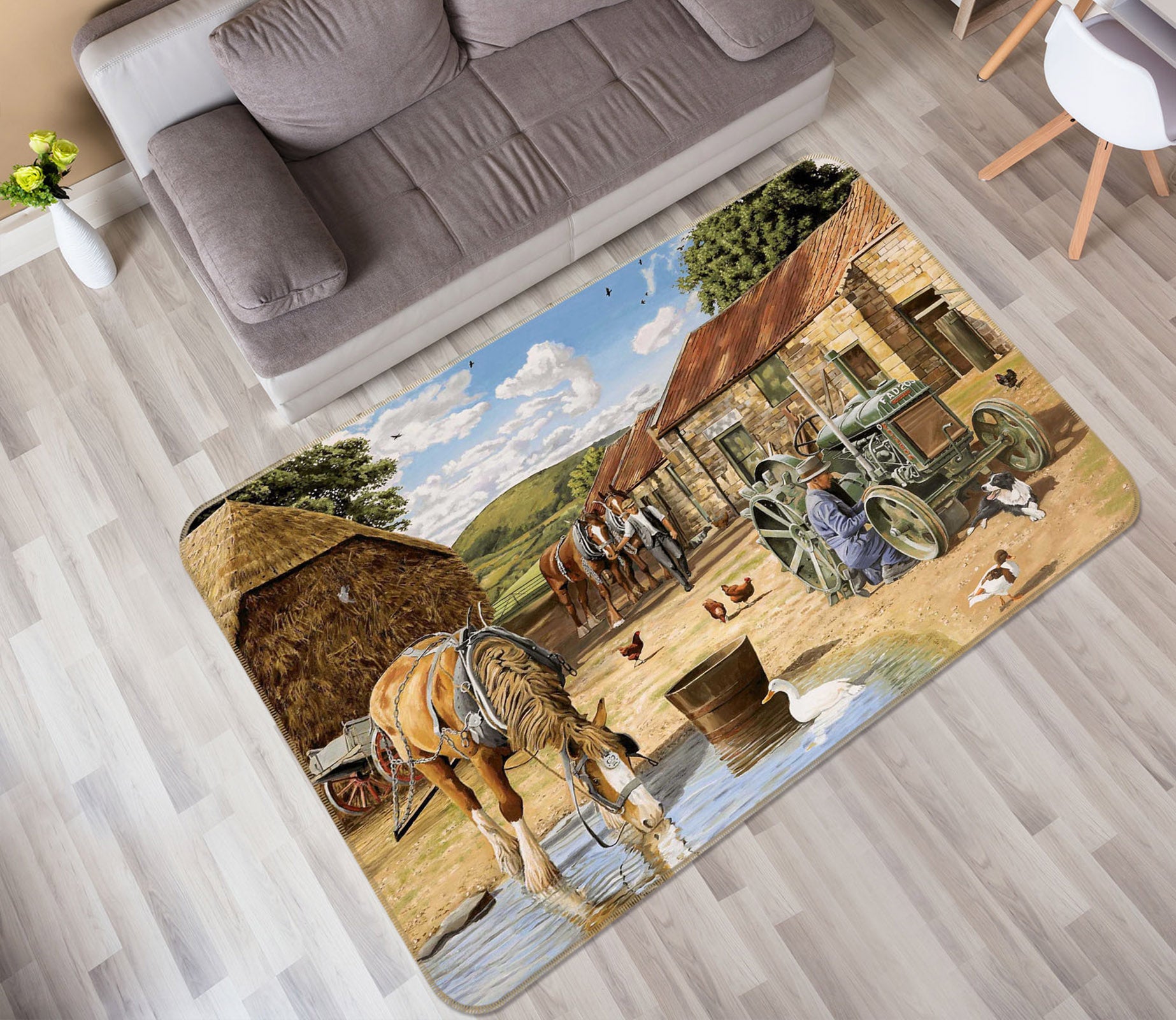 3D Wrangler 1056 Trevor Mitchell Rug Non Slip Rug Mat