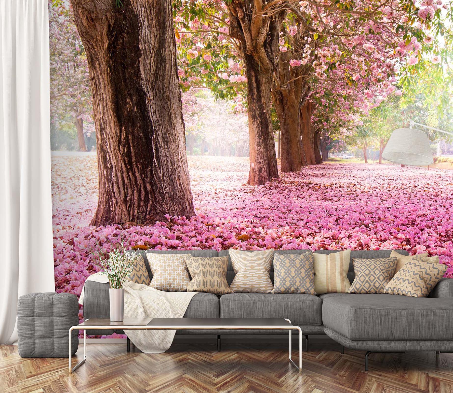 3D Pink Cherry Tree 134 Wall Murals