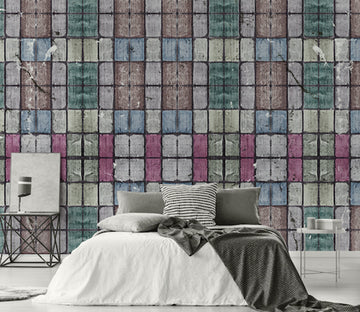 3D Colored Bricks WG096 Wall Murals