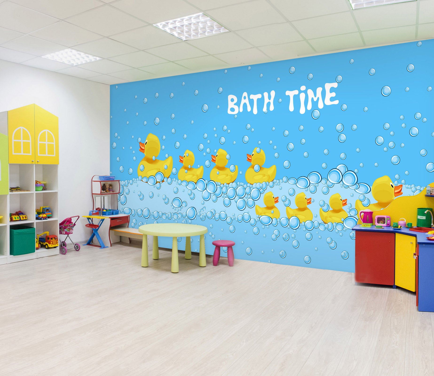 3D Bubble Duck 289 Wall Murals