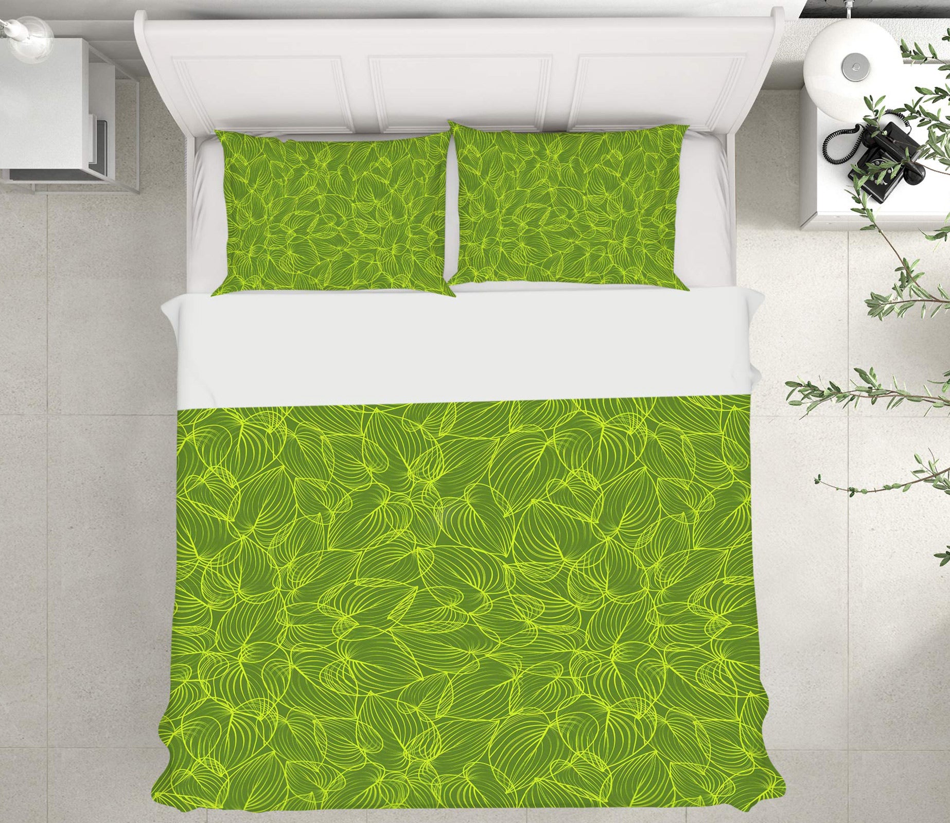 3D Green Leaf Pattern 10989 Kashmira Jayaprakash Bedding Bed Pillowcases Quilt