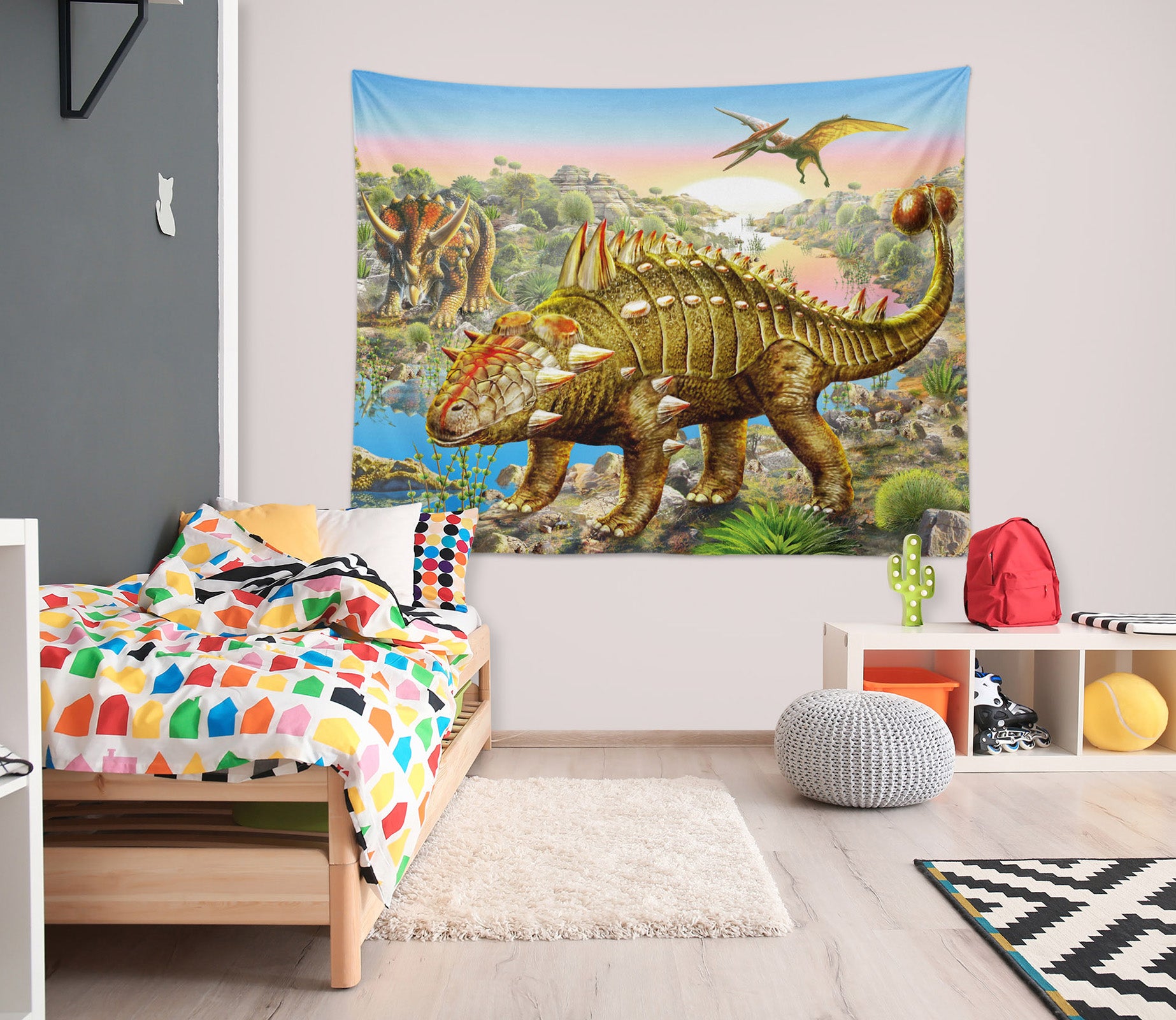 3D Dinosaur Spinosaurus 702 Adrian Chesterman Tapestry Hanging Cloth Hang