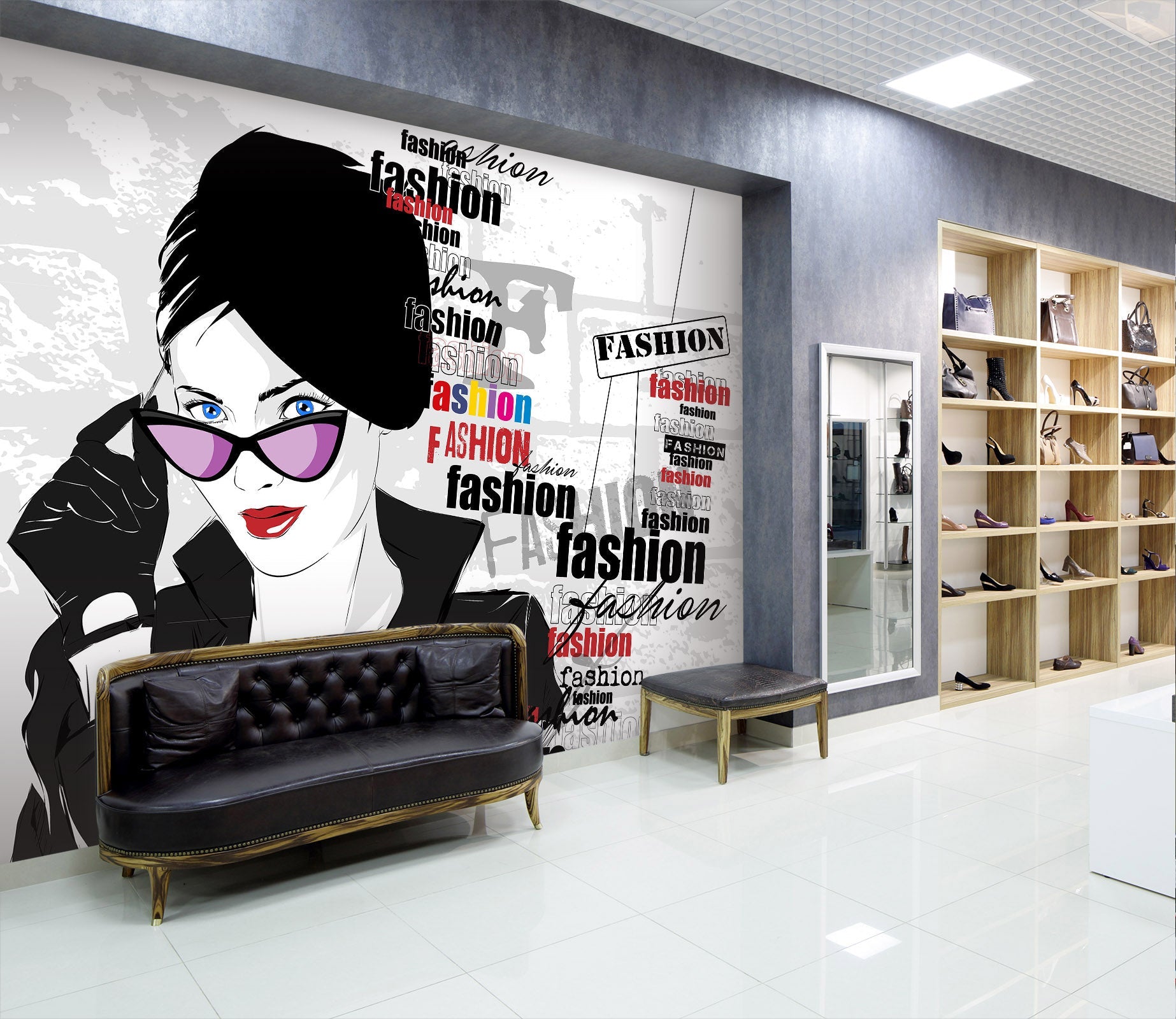 3D Glasses Woman 115 Wall Murals Wallpaper AJ Wallpaper 2 