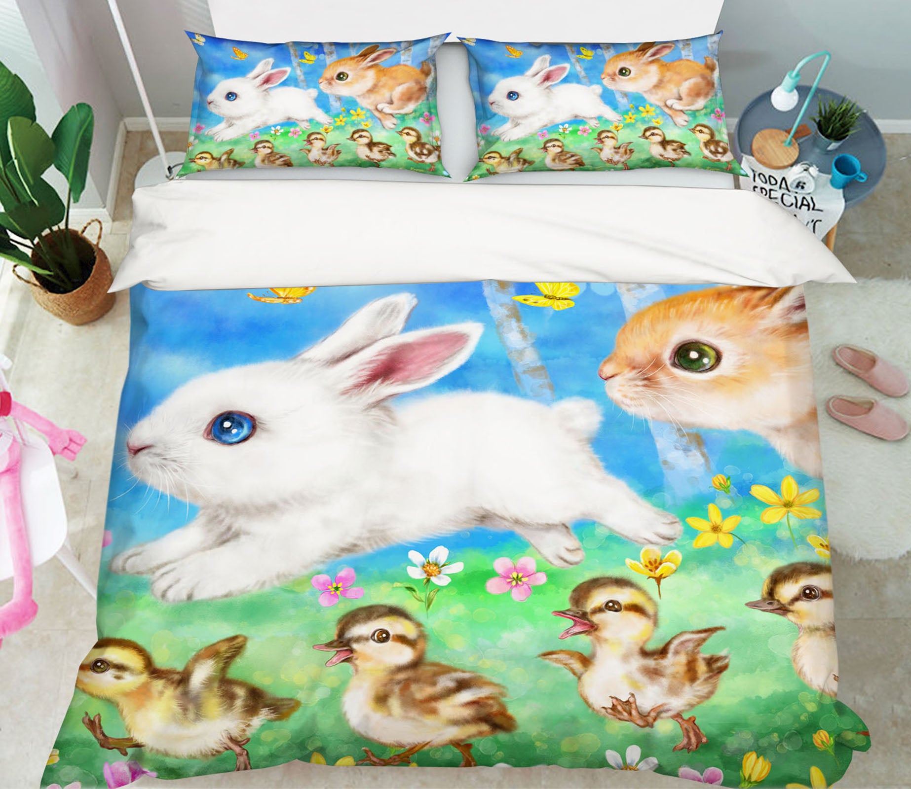 3D Rabbit Duck 5914 Kayomi Harai Bedding Bed Pillowcases Quilt Cover Duvet Cover