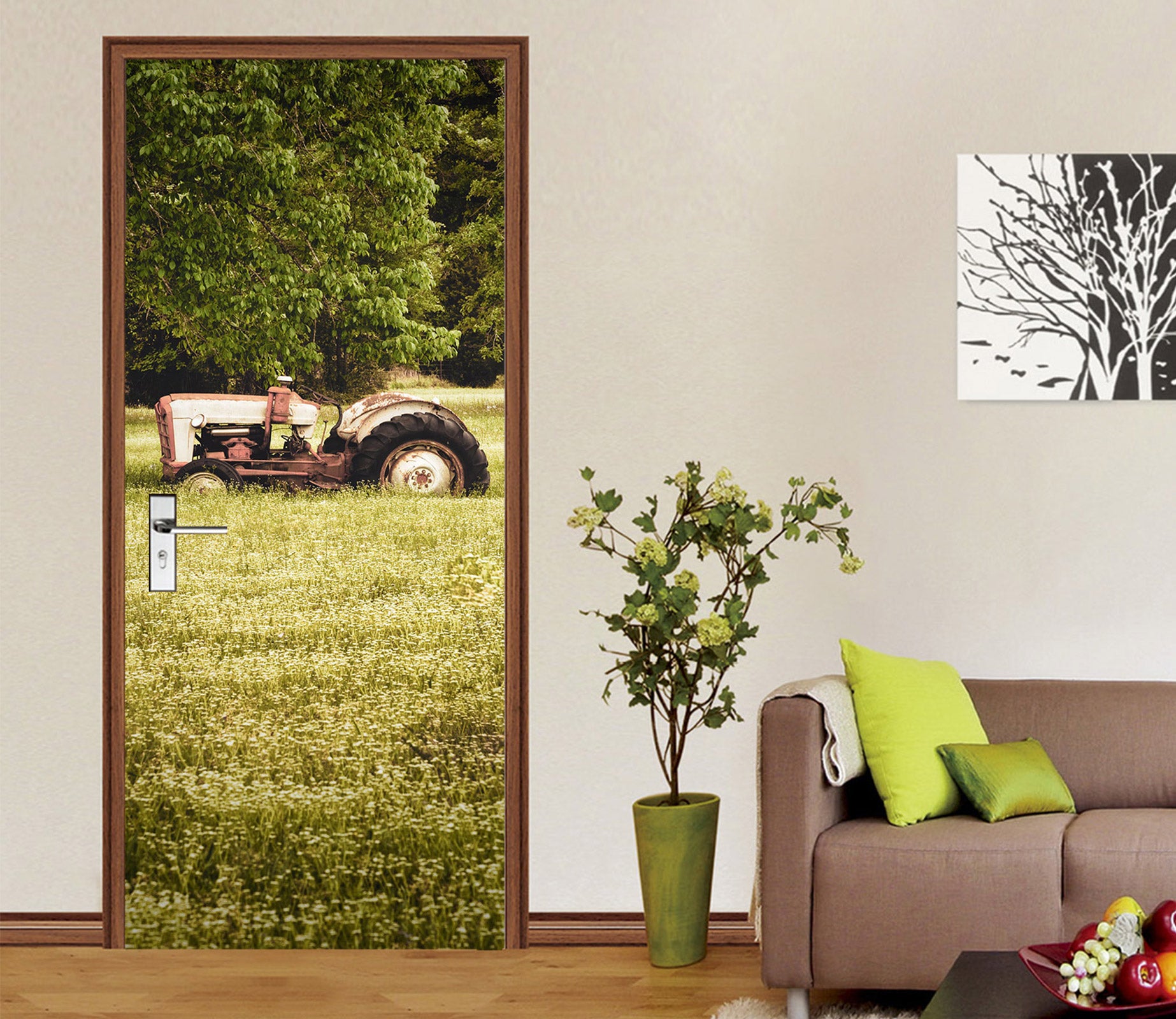 3D Grass Trees 107152 Beth Sheridan Door Mural