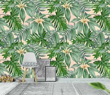 3D Green Leaf WG173 Wall Murals