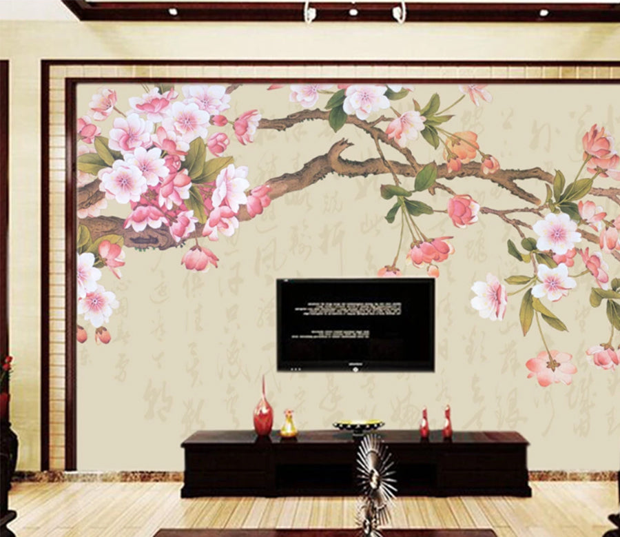 3D Red Plum WC265 Wall Murals