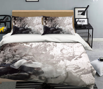 3D Flowing Ink Painting 029 Bed Pillowcases Quilt Wallpaper AJ Wallpaper 