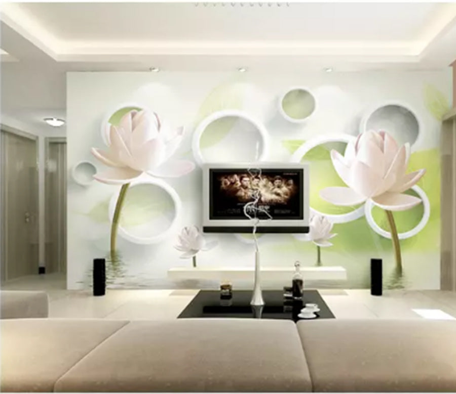 3D Lotus Circle 2010 Wall Murals