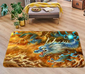 3D Dragon Lightning 5615 Kayomi Harai Rug Non Slip Rug Mat