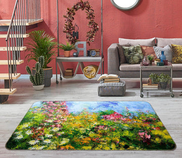 3D Wildflower 1006 Allan P. Friedlander Rug Non Slip Rug Mat