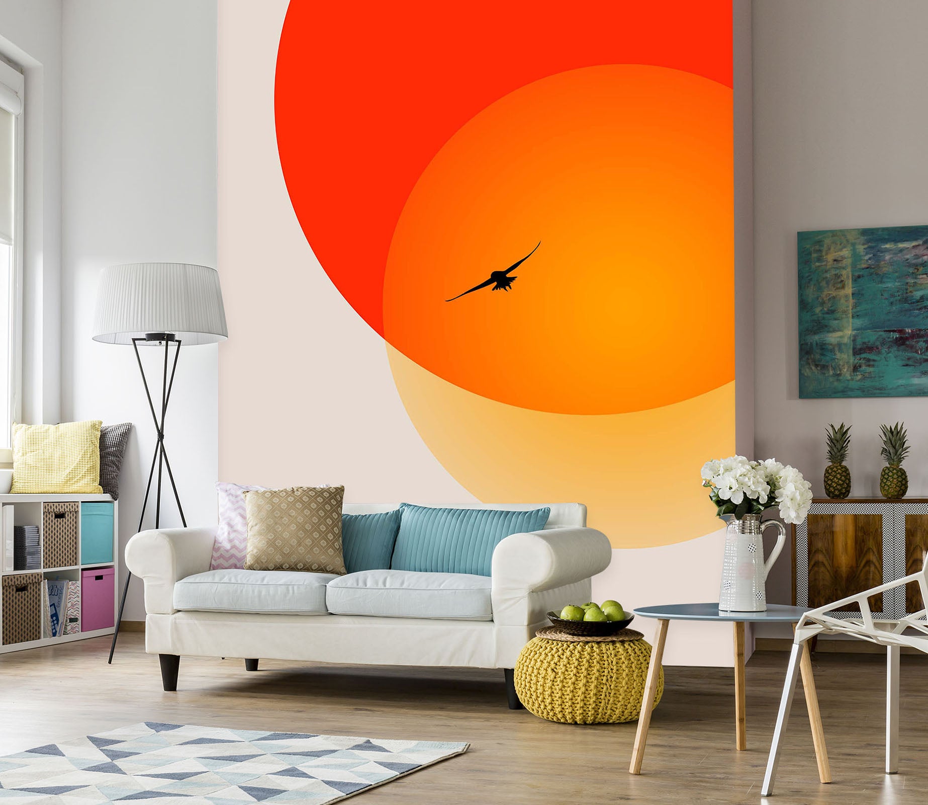 3D Red Sun 1451 Boris Draschoff Wall Mural Wall Murals