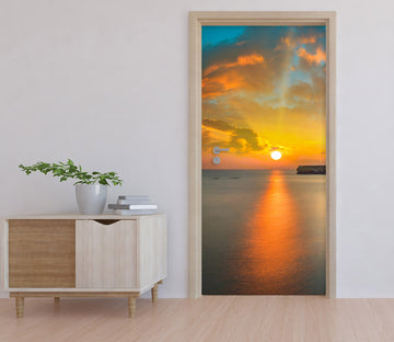 3D Sunset Sun 11979 Marco Carmassi Door Mural