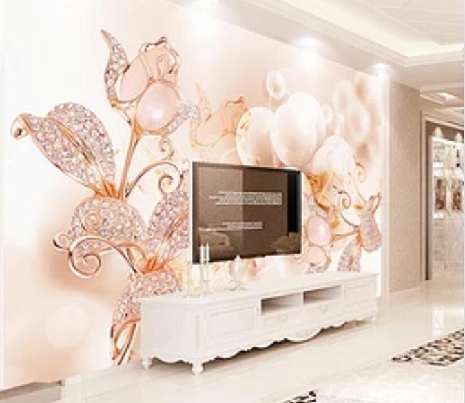 3D Diamond Flower 202 Wall Murals Wallpaper AJ Wallpaper 2 