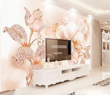 3D Diamond Flower 202 Wall Murals Wallpaper AJ Wallpaper 2 