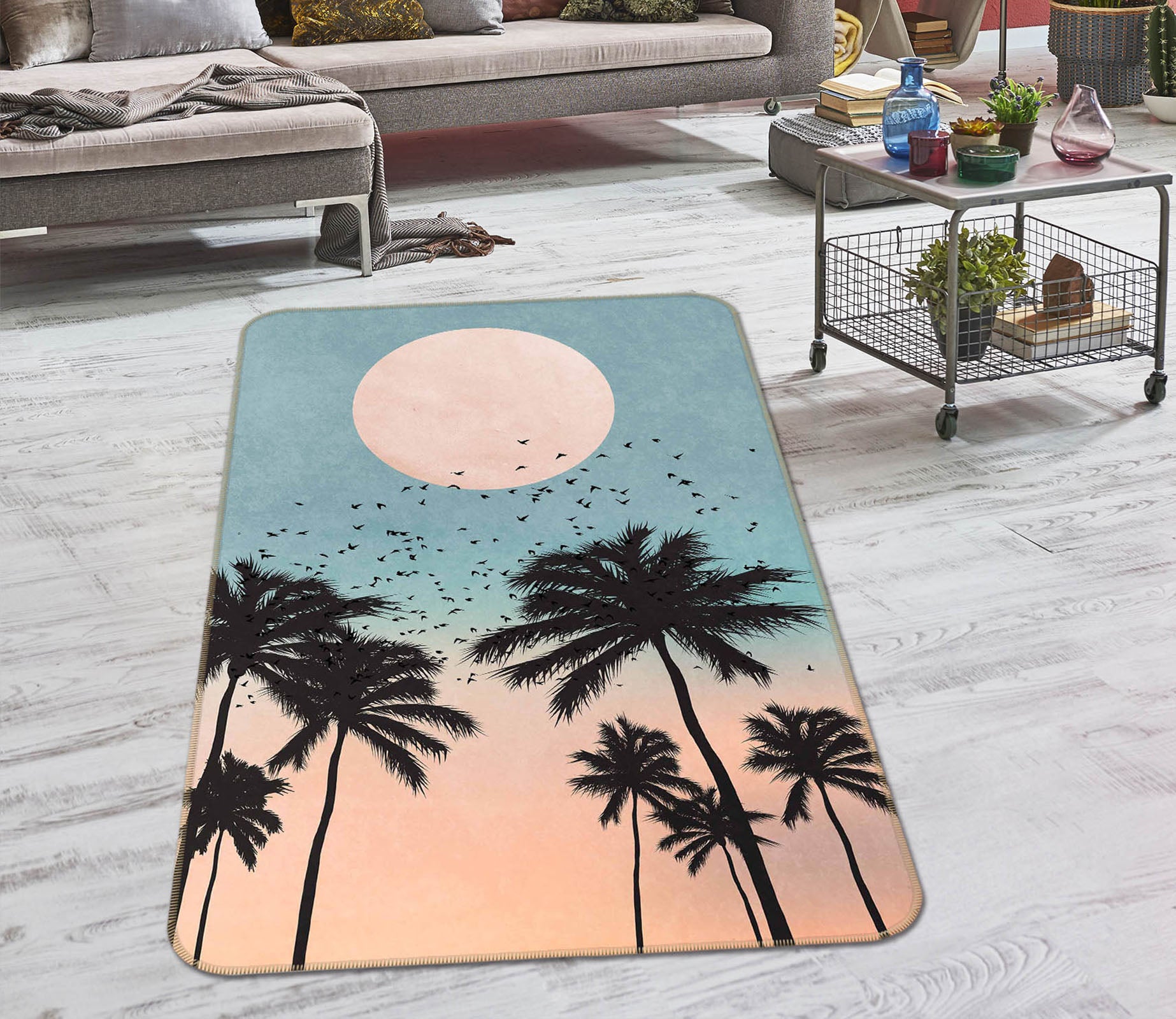 3D Sunrise 1014 Boris Draschoff Rug Non Slip Rug Mat