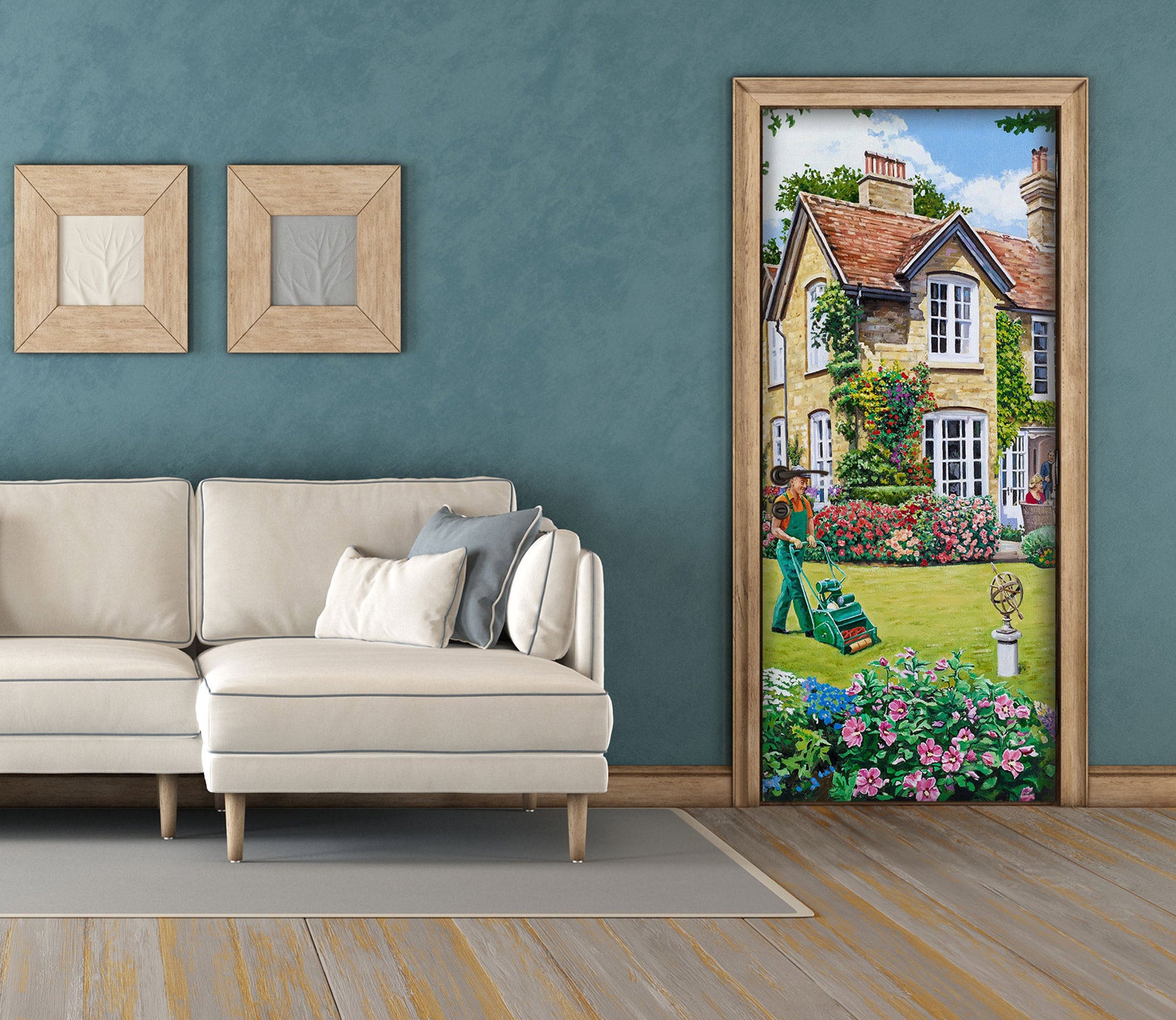 3D Garden Lawn Building 103181 Trevor Mitchell Door Mural