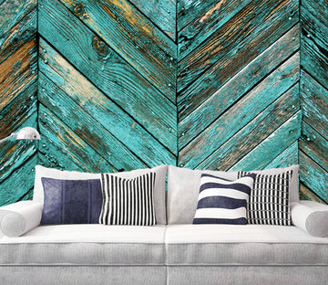 3D Green Wooden Wall WG231 Wall Murals