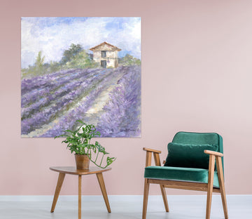 3D Purple Flower Field 073 Debi Coules Wall Sticker