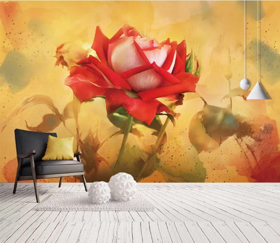 3D Bright Rose WC1841 Wall Murals