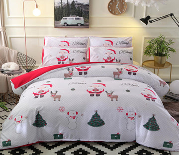 3D Tree Santa 32061 Christmas Quilt Duvet Cover Xmas Bed Pillowcases